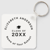 Moderne Minimalistische Einfache Klasse 2024 Absch Schlüsselanhänger (Rückseite)