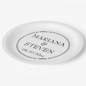 Moderne Minimalistische, einfache Papierplatte Pappteller (Schrägansicht)