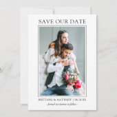 Moderne Minimalistische Einfache Rett unserer Datu Save The Date (Vorderseite)