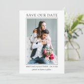 Moderne Minimalistische Einfache Rett unserer Datu Save The Date (Stehend Vorderseite)