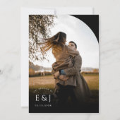 Moderne Minimalistische, einfache, rustikale, kühn Einladung (Rückseite)