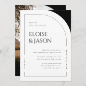 Moderne Minimalistische, einfache, rustikale, kühn Einladung (Vorne/Hinten)