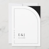 Moderne Minimalistische, einfache, rustikale, kühn Einladung (Rückseite)