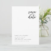 Moderne Minimalistische, einfache Save the Date Ei (Stehend Vorderseite)