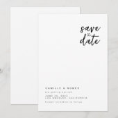 Moderne Minimalistische, einfache Save the Date Ei (Vorne/Hinten)