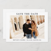 Moderne Minimalistische, einfache Save the Date Fo (Vorne/Hinten)