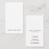 Moderne Minimalistische einfache schwarze Visitenkarte (Vorne/Hinten)