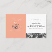 moderne minimalistische einfache Vorlagenfotografi Visitenkarte (Rückseite)