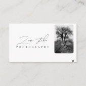 moderne minimalistische einfache Vorlagenfotografi Visitenkarte (Vorderseite)