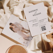 Moderne Minimalistische, einfache White Wedding Einladung