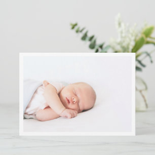 Moderne minimalistische Einführung Baby Foto Gebur Ankündigung