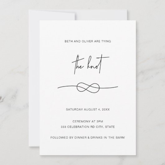 Moderne Minimalistische Einladung (Vorderseite)