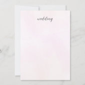 Moderne Minimalistische Einladung mit rosafarbenem (Rückseite)