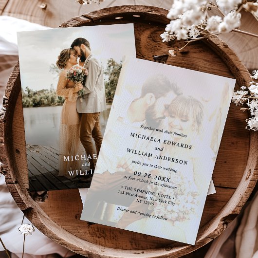 Moderne Minimalistische Einladung zu Hochzeiten mi