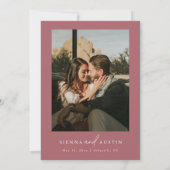 Moderne Minimalistische Einladung zur Hochzeit (Rückseite)