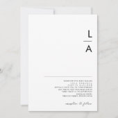 Moderne Minimalistische Einladung zur Hochzeit (Vorderseite)