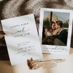 Moderne Minimalistische Einladung zur Hochzeit<br><div class="desc">Dies ist eine moderne, minimalistische, einfache Hochzeitseinladung mit einem serifenlosen Schriftart und schwindenden Kalligraphie-Schriftart. Diese elegante Hochzeitseinladung kommt mit einer optionalen Rückseite, wo Sie Ihr eigenes Foto zeigen können. Bearbeiten Sie alle Formulierungen außer den "und(en)" auf dieser Aufforderung. Alle Farben sind ebenfalls editierbar. _____________ Für passende Designs, suchen Sie OLIVIA...</div>