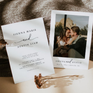 Moderne Minimalistische Einladung zur Hochzeit