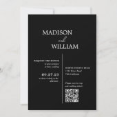 Moderne Minimalistische Einladung zur Schwarzen Ho (Vorderseite)