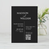 Moderne Minimalistische Einladung zur Schwarzen Ho (Stehend Vorderseite)