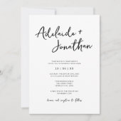 Moderne Minimalistische Einladungen für Hochzeiten (Vorderseite)
