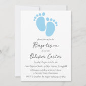 moderne, minimalistische Einladungen zur Taufe (Vorderseite)