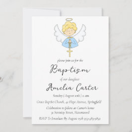 moderne, minimalistische Einladungen zur Taufe