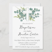 moderne, minimalistische Einladungen zur Taufe (Vorderseite)