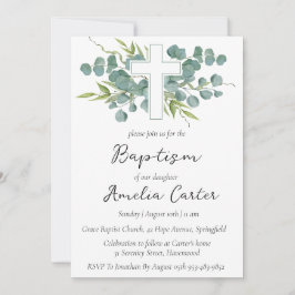 moderne, minimalistische Einladungen zur Taufe