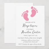 moderne, minimalistische Einladungen zur Taufe (Vorne/Hinten)