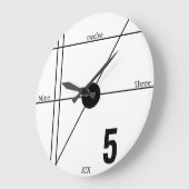 Moderne Minimalistische, einzigartige mathematisch Große Wanduhr (Winkel)