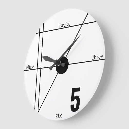 Moderne Minimalistische, einzigartige mathematisch Große Wanduhr (Winkel)