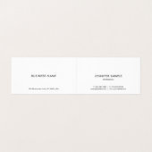 Moderne Minimalistische Elegant Beruflich geflocht Visitenkarten (Innenseite Aufgefaltet)