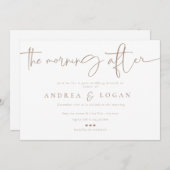 Moderne Minimalistische Elegant Classic | Hochzeit Einladung (Vorne/Hinten)