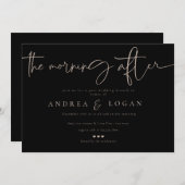 Moderne Minimalistische Elegant Classic | Hochzeit Einladung (Vorne/Hinten)