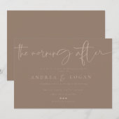 Moderne Minimalistische Elegant Classic | Hochzeit Einladung (Vorne/Hinten)