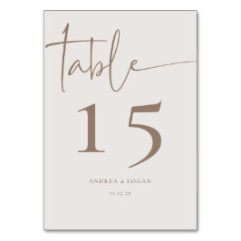 Moderne Minimalistische Elegant Classic Tischnummer