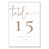 Moderne Minimalistische Elegant Classic Tischnummer (Rückseite)