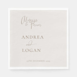 Moderne Minimalistische Elegant Classic Wedding Na Serviette