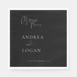 Moderne Minimalistische Elegant Classic Wedding Na Serviette