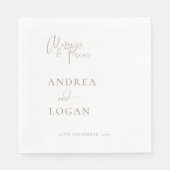 Moderne Minimalistische Elegant Classic Wedding Na Serviette (Vorderseite)