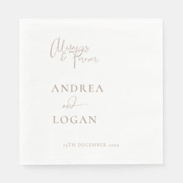 Moderne Minimalistische Elegant Classic Wedding Na Serviette