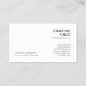 Moderne Minimalistische Elegant Company Einfache V Visitenkarte (Rückseite)