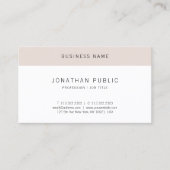 Moderne Minimalistische Elegant Design Einfache Vo Visitenkarte (Vorderseite)