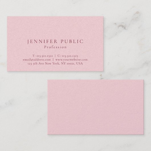 Moderne Minimalistische Elegant Luxe Premium Pearl Visitenkarte (Vorne/Hinten)