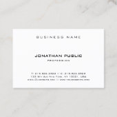 Moderne Minimalistische Elegant Schwarz-Weiß-Mode Visitenkarte (Rückseite)