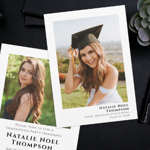 Moderne Minimalistische Elegant Simple Graduation  Einladung