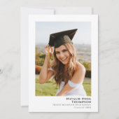 Moderne Minimalistische Elegant Simple Graduation Einladung (Vorderseite)