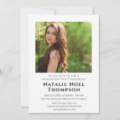 Moderne Minimalistische Elegant Simple Graduation  Einladung (Rückseite)