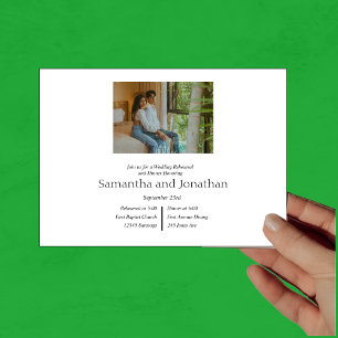 Moderne Minimalistische Elegante 4 Foto Probe Einladung